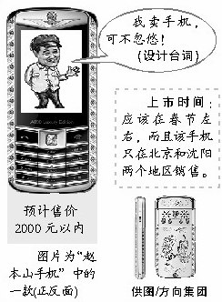 图片为“赵本山手机”中的一款(正反面)